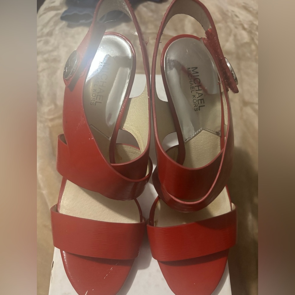 Michael Kors Red Patent Leather Heels